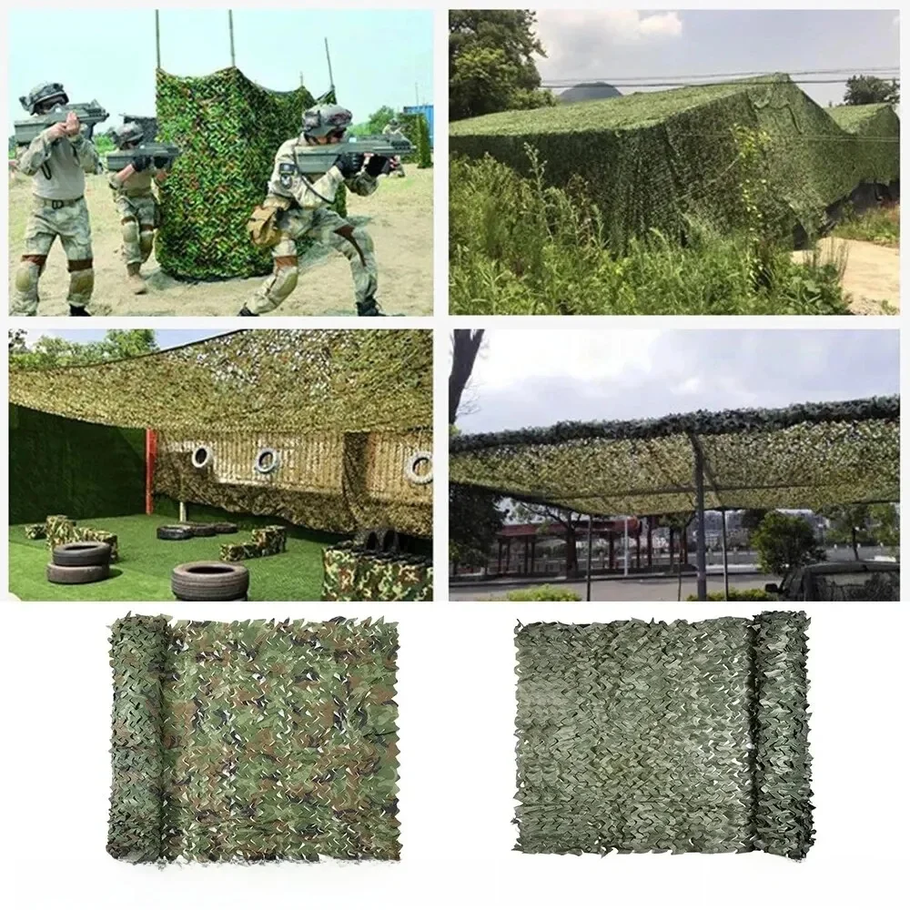 Filet de Camouflage pour Camping en plein air, pare-soleil en maille pour la chasse, le tir, couvertures de voiture, abri solaire de fête militaire