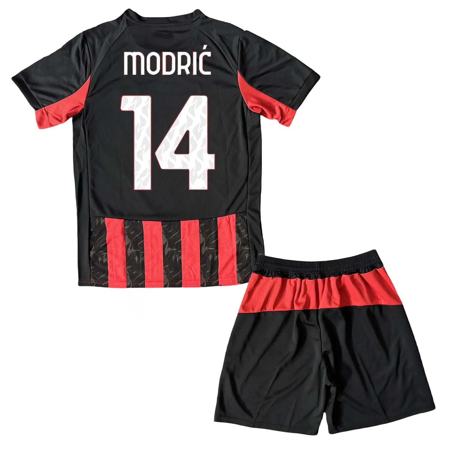 25-26 Herren/Kinder New Activewear ACM Soccer # 14 Modric Jerseys Fashion Sport T-Shirt Schwarz