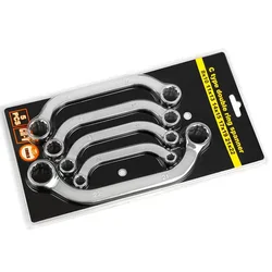 5pcs Industrial Grade Double-Ended Wrench Set, Chrome Vanadium Steel, for Home & Auto Repair