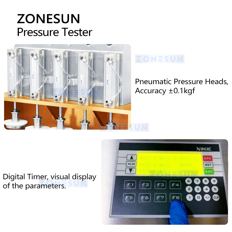 Zonesun testador de pressão para vagens de detergente para lavanderia, instrumento de teste de laboratório ZS-PT1