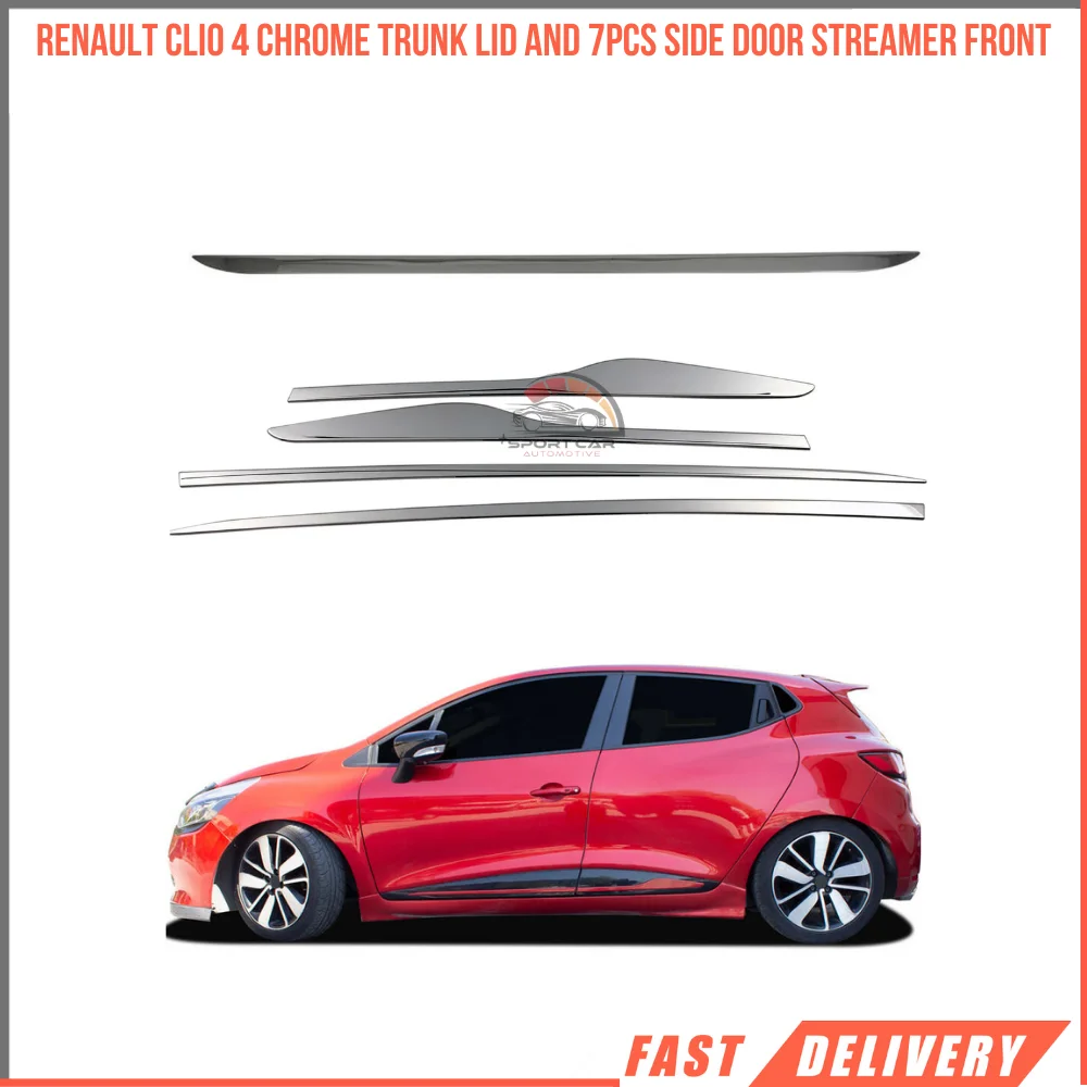 

For Renault Clio 4 chrome trunk lid and 5-piece side door Penny trunk lower high quality car Access Inox Set