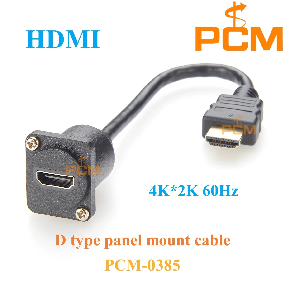 HDMI Chassis Mount Extension Cable Female to Male Connector for HD 4K 2K 60Hz Vedio Cable,Compatible with EHHD192B