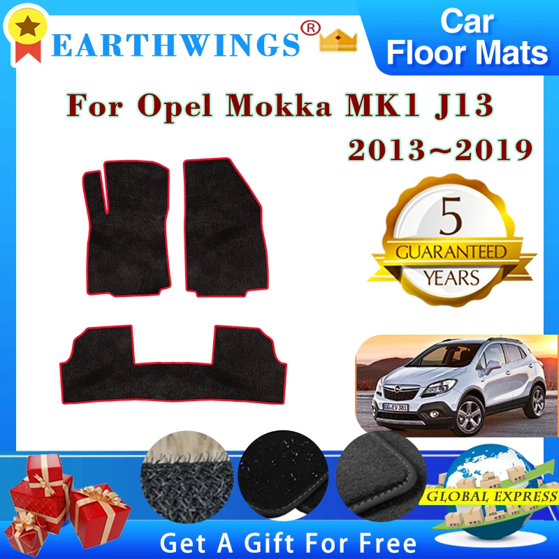 

Foot Pads For Opel Mokka MK1 J13 2013~2019 Mokka X Car Floor Mats Rugs Cover Auto Carpets Footpads Interior Accessories 2015