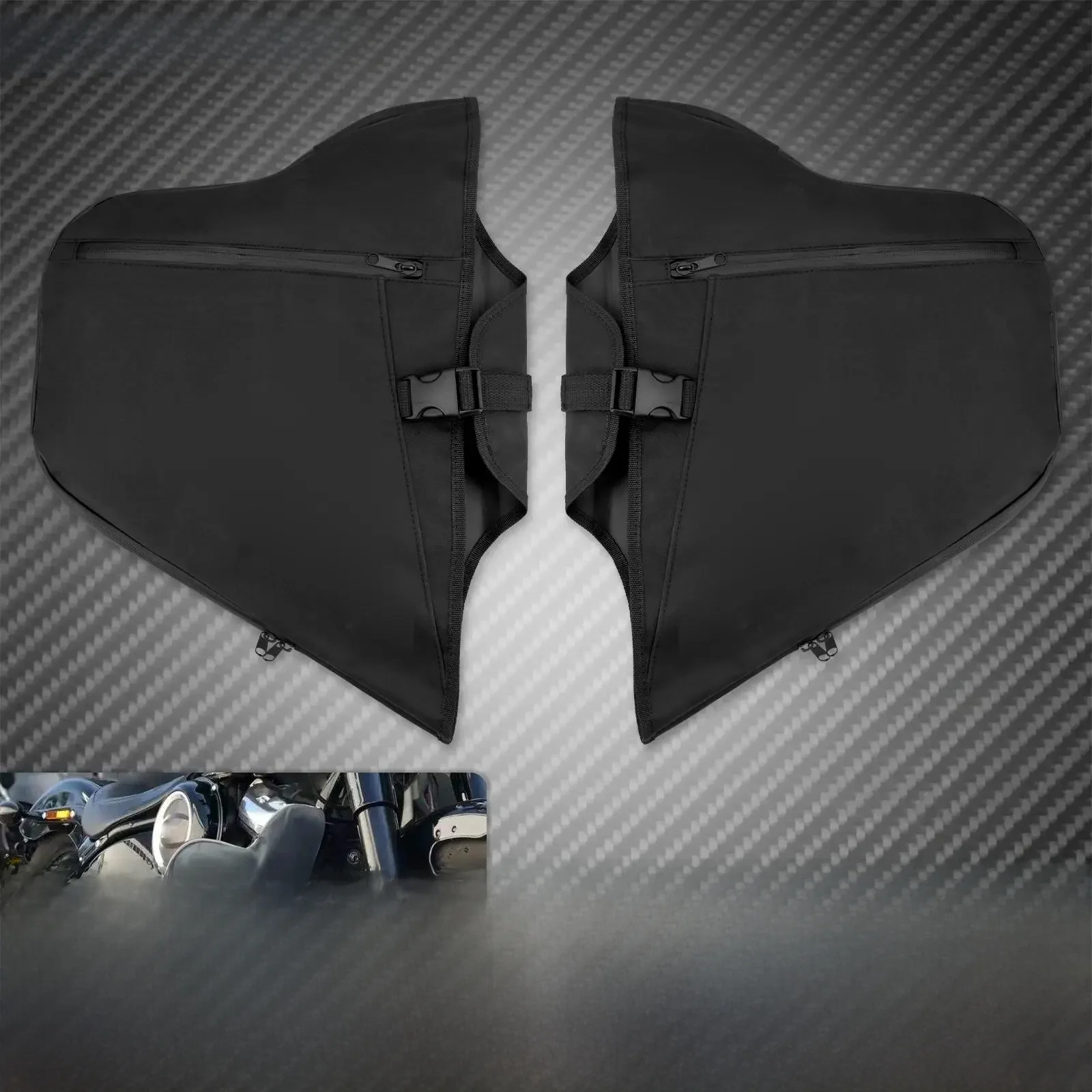 Motocyklowa miękka osłona silnika Ocieplacz na nogi Wodoodporna torba na Harley Softail Breakout Fat Boy Slim FXDB 2018-23 — zdjęcie 2