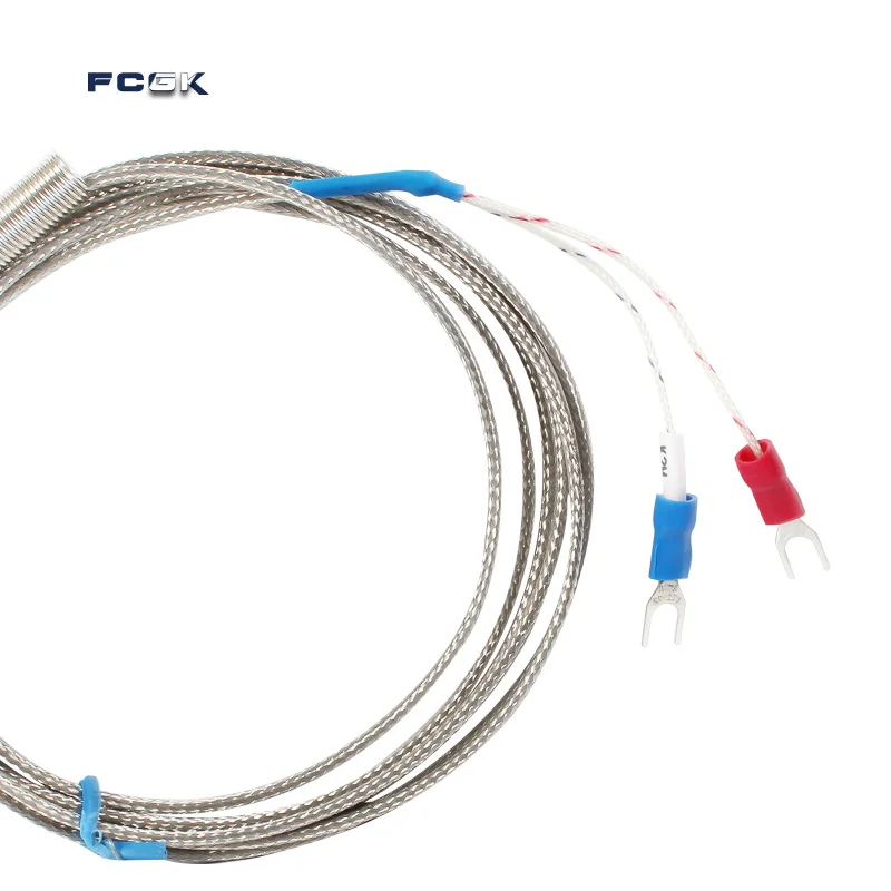 Thermocouple M8 1m 2m 3m 4m 5m Type K E 50mm 150mm 100mm 200mm Probe Screw Thread Cable Temperature Sensor 0-400℃