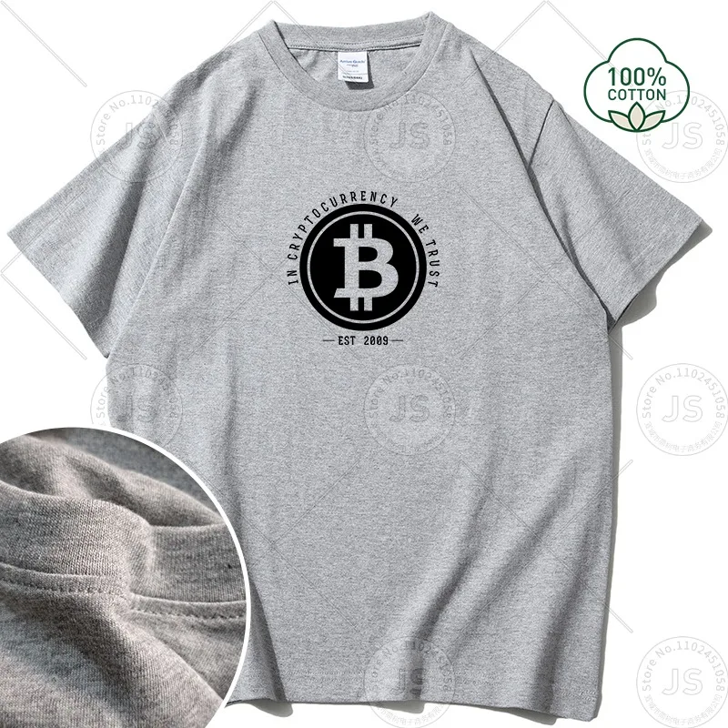 Bitcoin Black Men's T-Shirt Summer New Short Sleeved Millionaire Gift Clothing 4XL