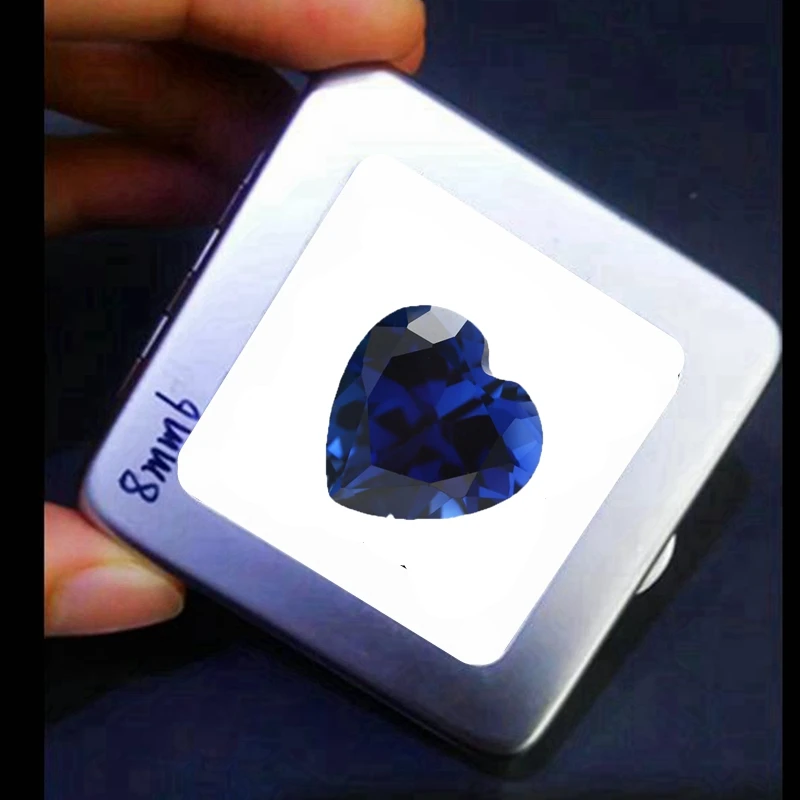 Pretty Sapphire Heart-shaped Large Size 15×15mm 9.0ct For Jewelry Making VVS Loose Gemstone Passed Test