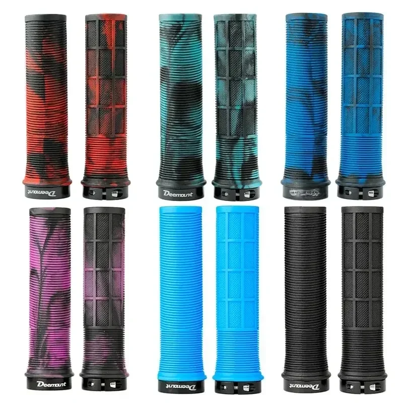 AliExpress DEEMOUNT MTB Bicycle Handlebar Grips Rubber Anti-Skid Bike Grips Lock On Road Mountain Handle End Grips MTB Cuffs Bike Accessories