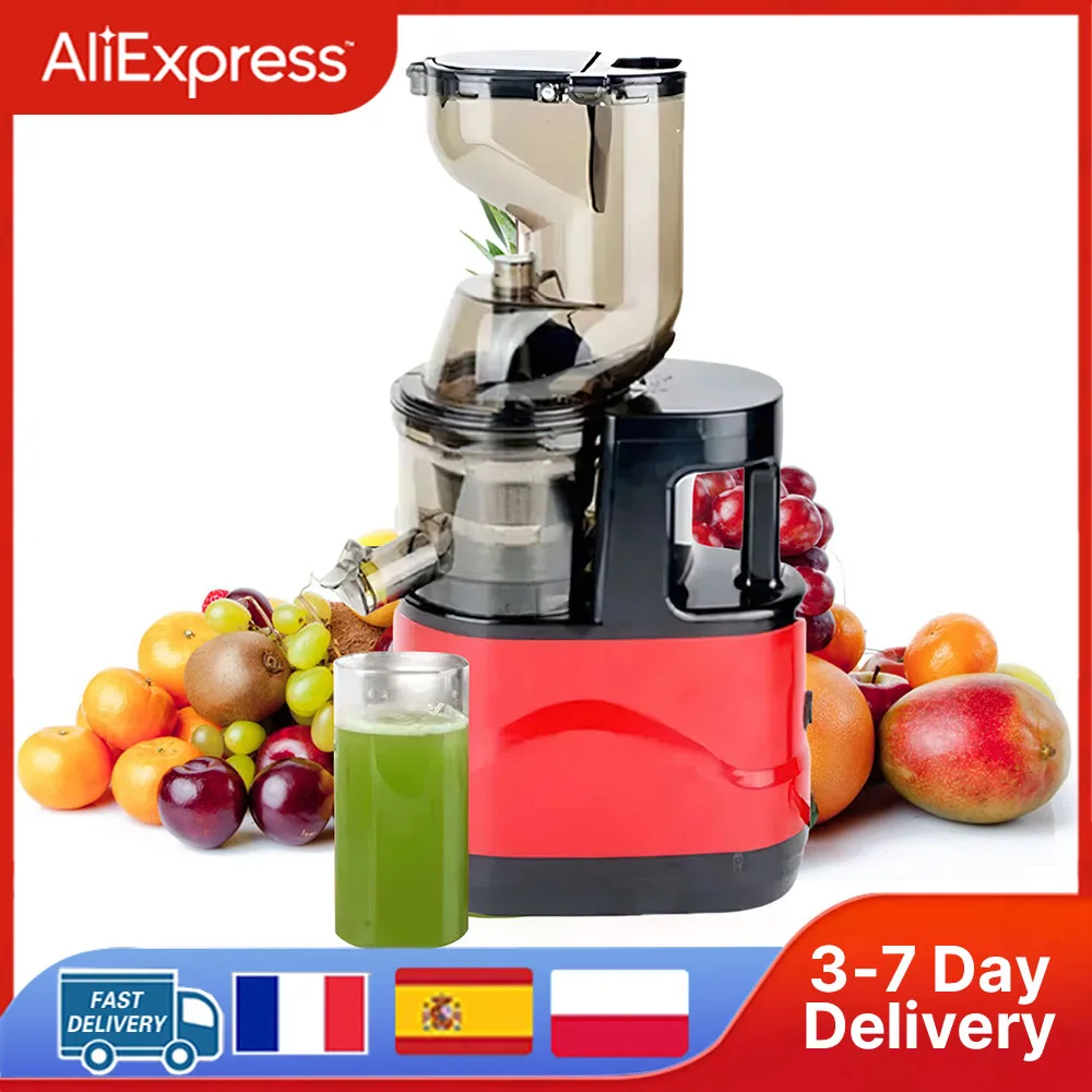 500W Large Caliber Slow Cold Press Juicer Juice Residue Separation Household Juice Machine Ginger Vegetable Juice Machine