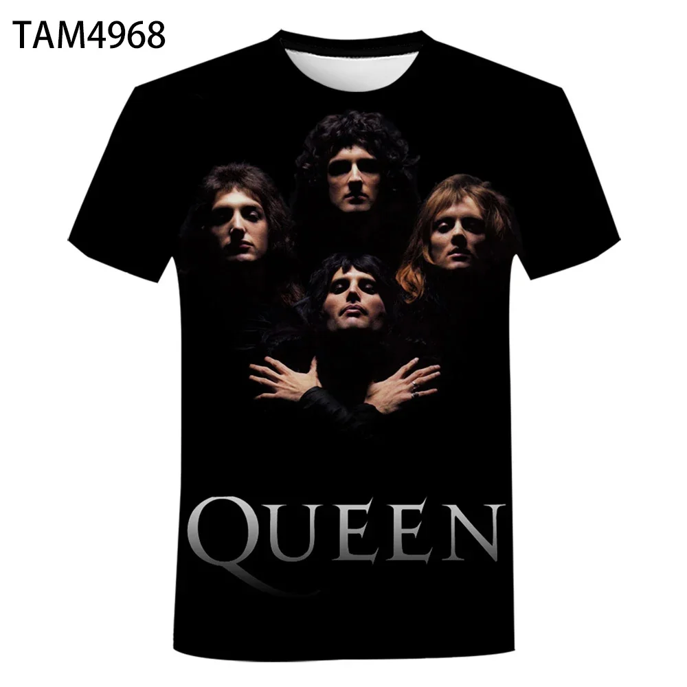 New British Rock Band Queen 3D Printed Men Women T-shirt Casual Short Sleeve Oversized Tees Tops Fashion Punk O-Neck Clothing