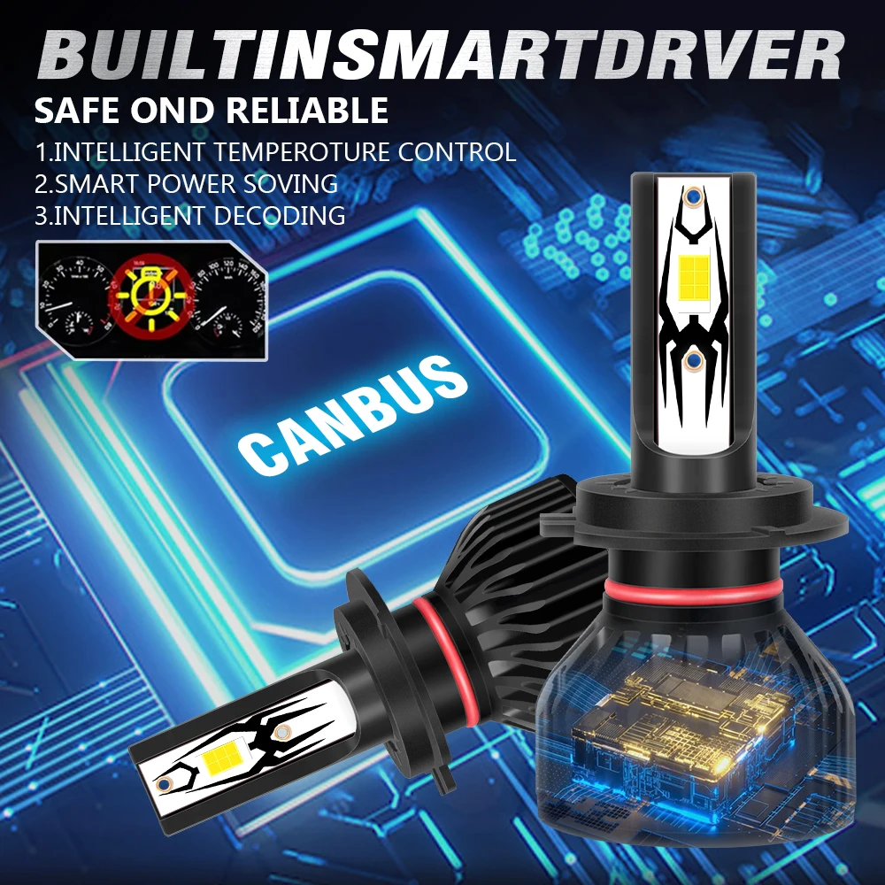 

LED Headlights 150W 20000LM Canbus H7 3570 CSP Chip Fog Lamp Mini 6000K White DC12V Auto HeadLamp