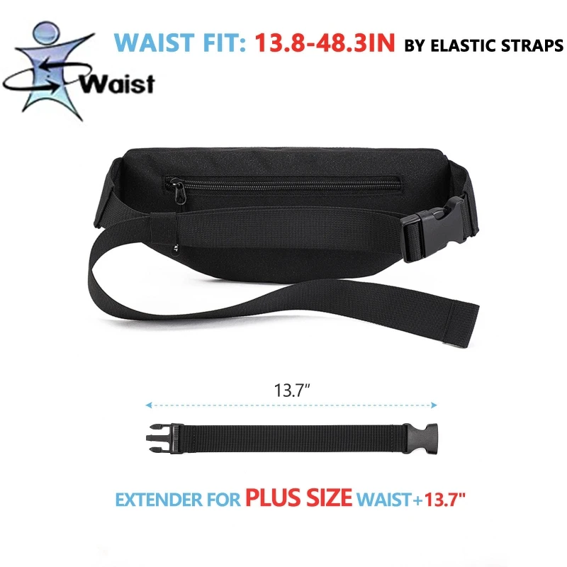 Portable Belt Extender for Fanny Pack Strap Extension Waist Bag Belts