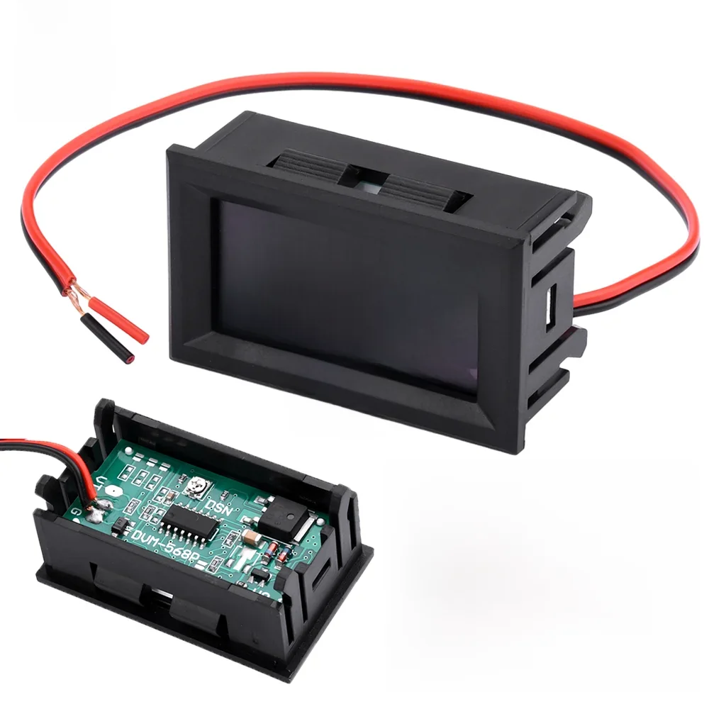 Voltmètre numérique DC 5-120V, affichage à 3 chiffres, testeur de tension à deux fils, voltmètre haute tension DC, testeur de détecteur de volts