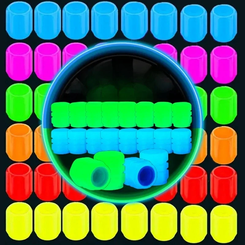 Bouchon de assujetde voiture Shoous, buse de roue de vélo de moto, anti-poussière, capuchons de tige de assujet, décor lumineux de nuit structurels ent, 1 pièce, 40 pièces