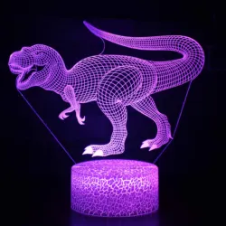 3D Cute Dinosaur Night Light Kids LED Dino Lamp Lovely USB Acrylic Glasses Table Nightlight for Children Gift Lamp Bedroom Decor