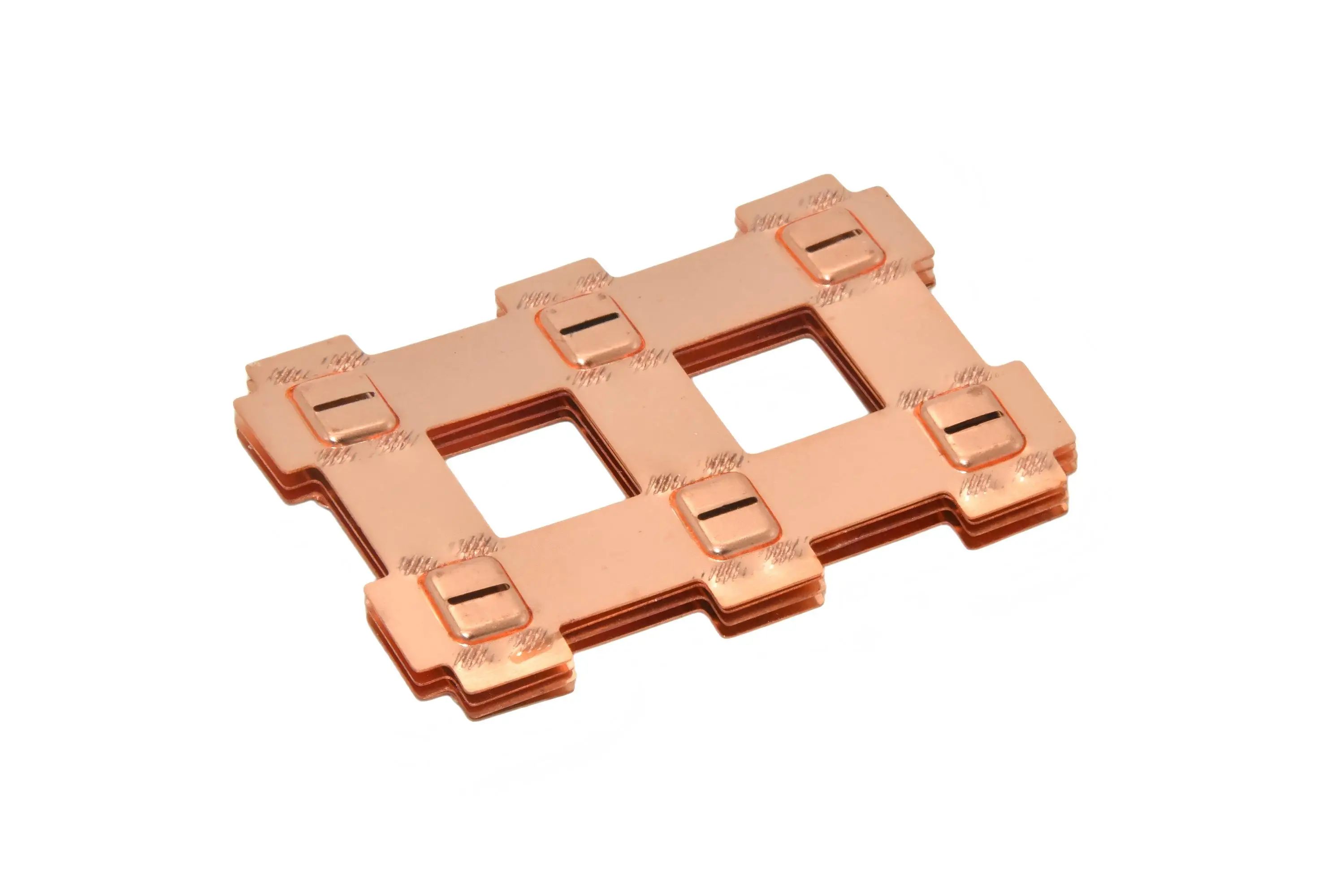 22.5mm Spacing 0.3mm Copper Row Over-Current Welding Cut-to-Order Bending 21700 2*3P Copper Busbars for New Energy Battery Pack