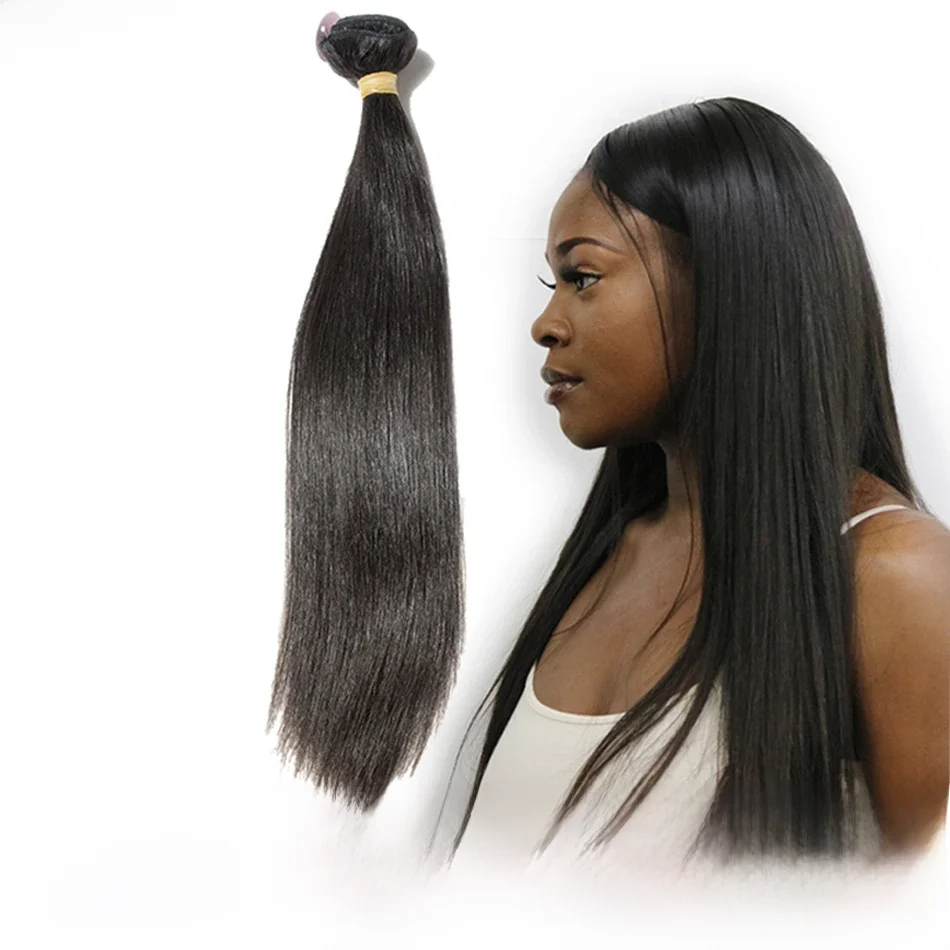 Nieuwe Ster Haar Peruaanse Rechte Maagdelijke Haar Weven Natuurlijke Kleur 1/3/4 Stuk 100% Onbewerkte 10A Human Ruwe Haar inslag Bundels - afbeelding 2