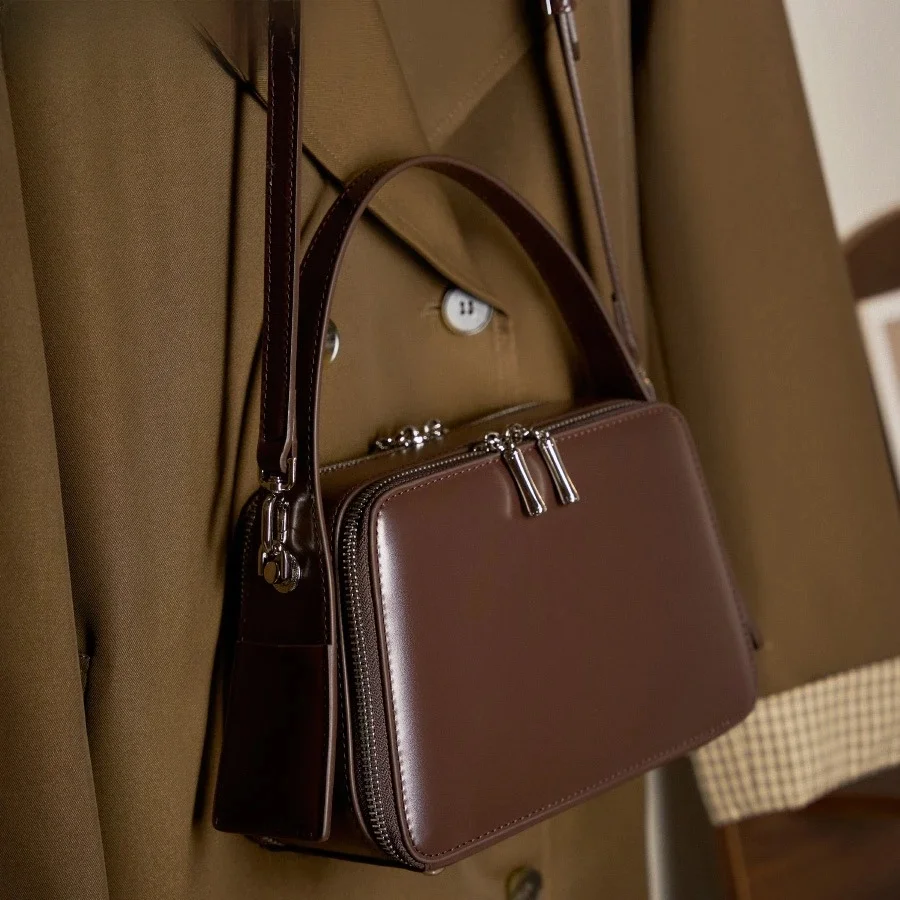 Torebki damskie YANATARI ze skóry bydlęcej, skóra naturalna, vintage, torby na ramię, damskie torby crossbody, luksusowe, wysoka jakość, 2026 — zdjęcie 2