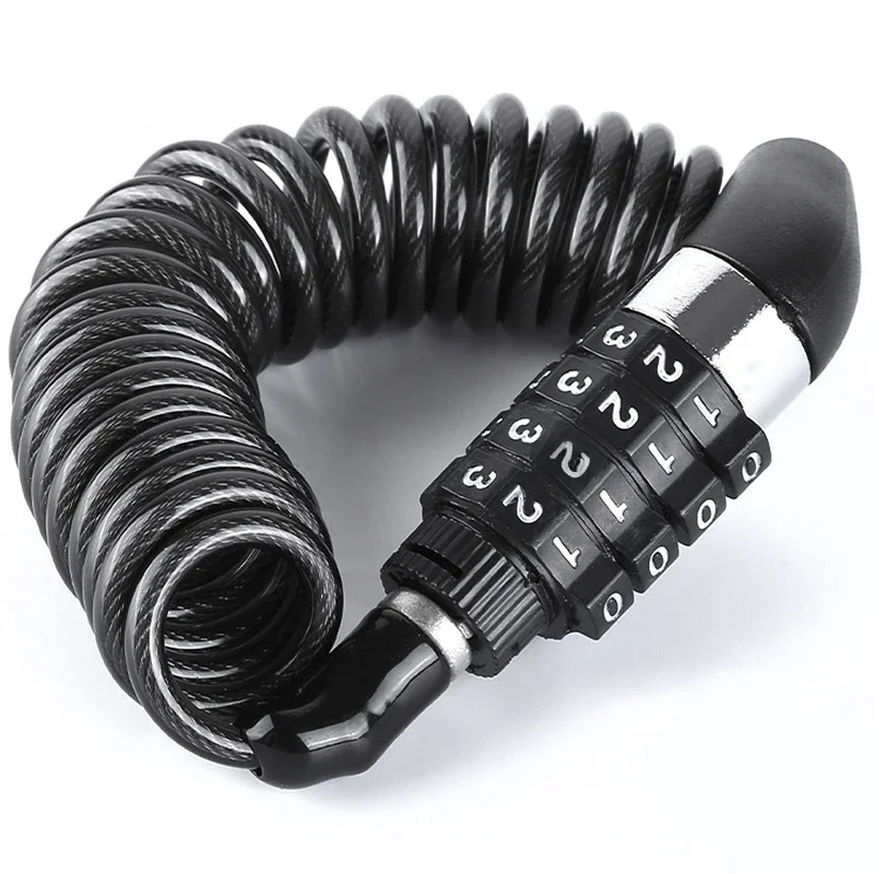 AliExpress Bicycle lock wire chain Bicycle mountain bike motorbike anti-theft combination lock luggage helmet universal locks Accessories