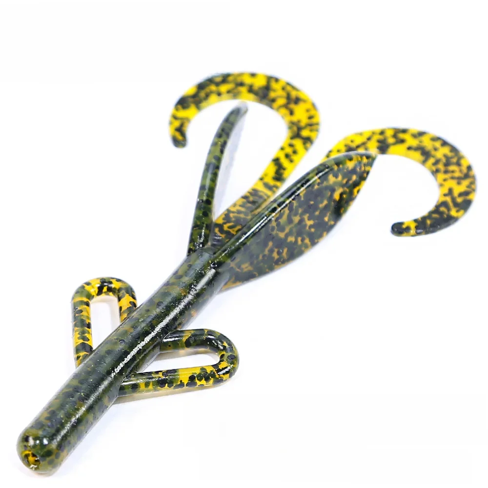 B & U 75mm/110mm flottant chenille souple leurre de pêche crevette parfum appâts artificiels salé eau douce eau salée perche brochet