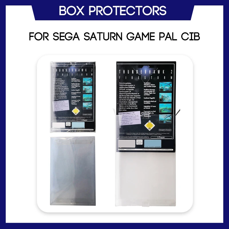 Box Protector For Sega Saturn Game PAL CIB Custom Made Spare Clear Plastic Case