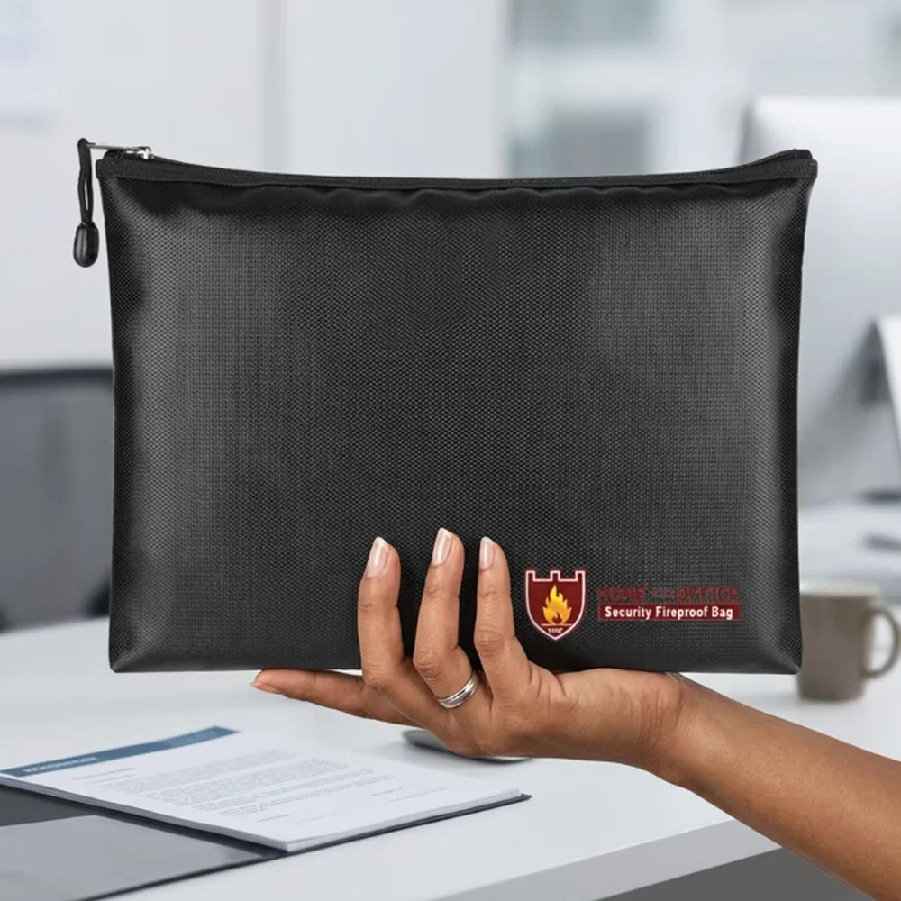 Home Office Travel Document - กระเป๋าเก็บเอกสารกันไฟ ขนาด 34 x 24 ซม.—เหมาะสำหรับใช้ในบ้าน
