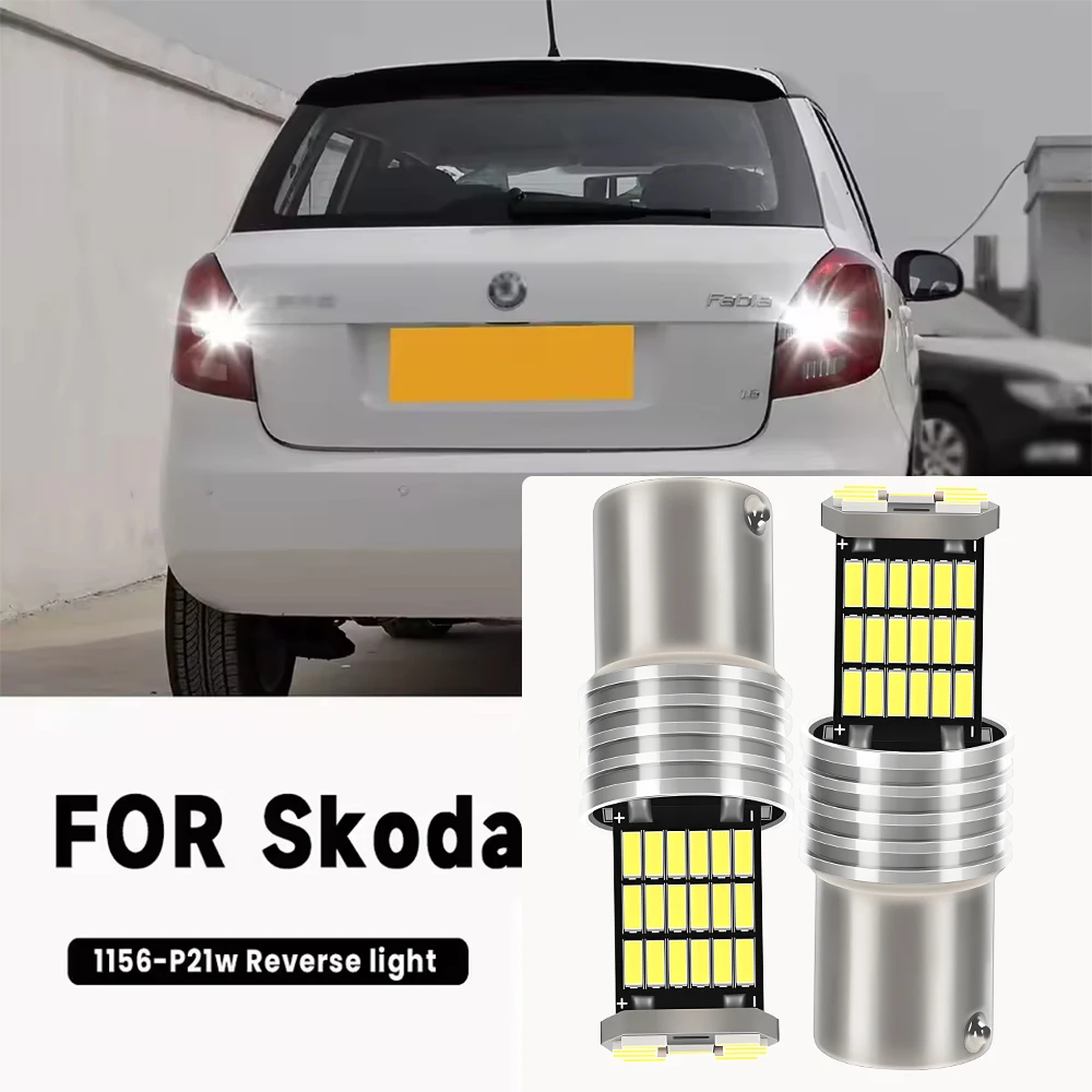 2x Luz de Backup LED para Skoda lampada reversa Bulb 6000K For Fabia 1 2 3 MK1 MK2 MK3 1999-2020, 2008 2009 2010 2014 2015 2016