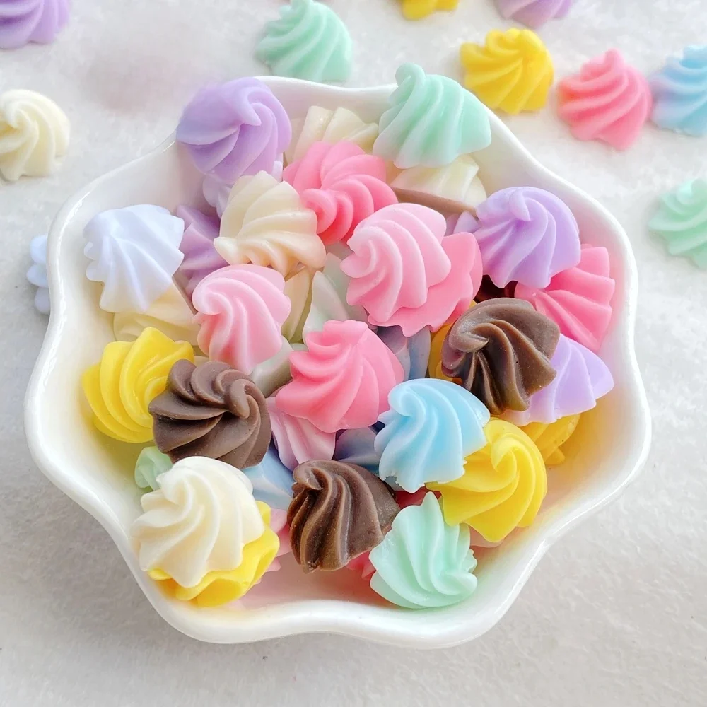 20 pièces nouveau mignon résine dessin animé crème glacée série dos plat Scrapbooking bijoux à bricoler soi-même artisanat décoration accessoires