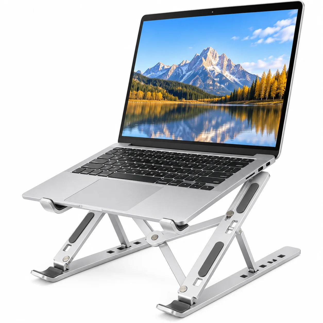 Aluminum Alloy Adjustable Folding Stand Is Suitable for 13-17-Inch Laptop Stands to Enhance Ventilation and Heat Dissipation