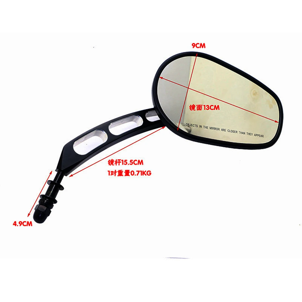 Torvian  Motorcycle Mirrors CNC Aluminum Universal Side Mirrors 8mm Threaded Motorbike Mirrors Accessories