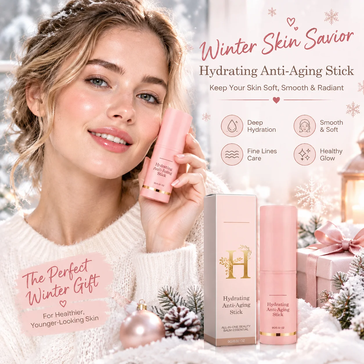 Facial Moisturizing Stick Smooth Fine Lines Deep Nourishment Relieve Dry‑tight Skin Autumn‑winter Skin Treatment All‑in‑one Balm