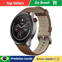 Smartwatch Amazfit GTR 4 1.45 Pol AMOLED GPS 150 Esportes Alexa Até 12 Dias de Bateria e Caixa de Metal Resistência à Água 5ATM