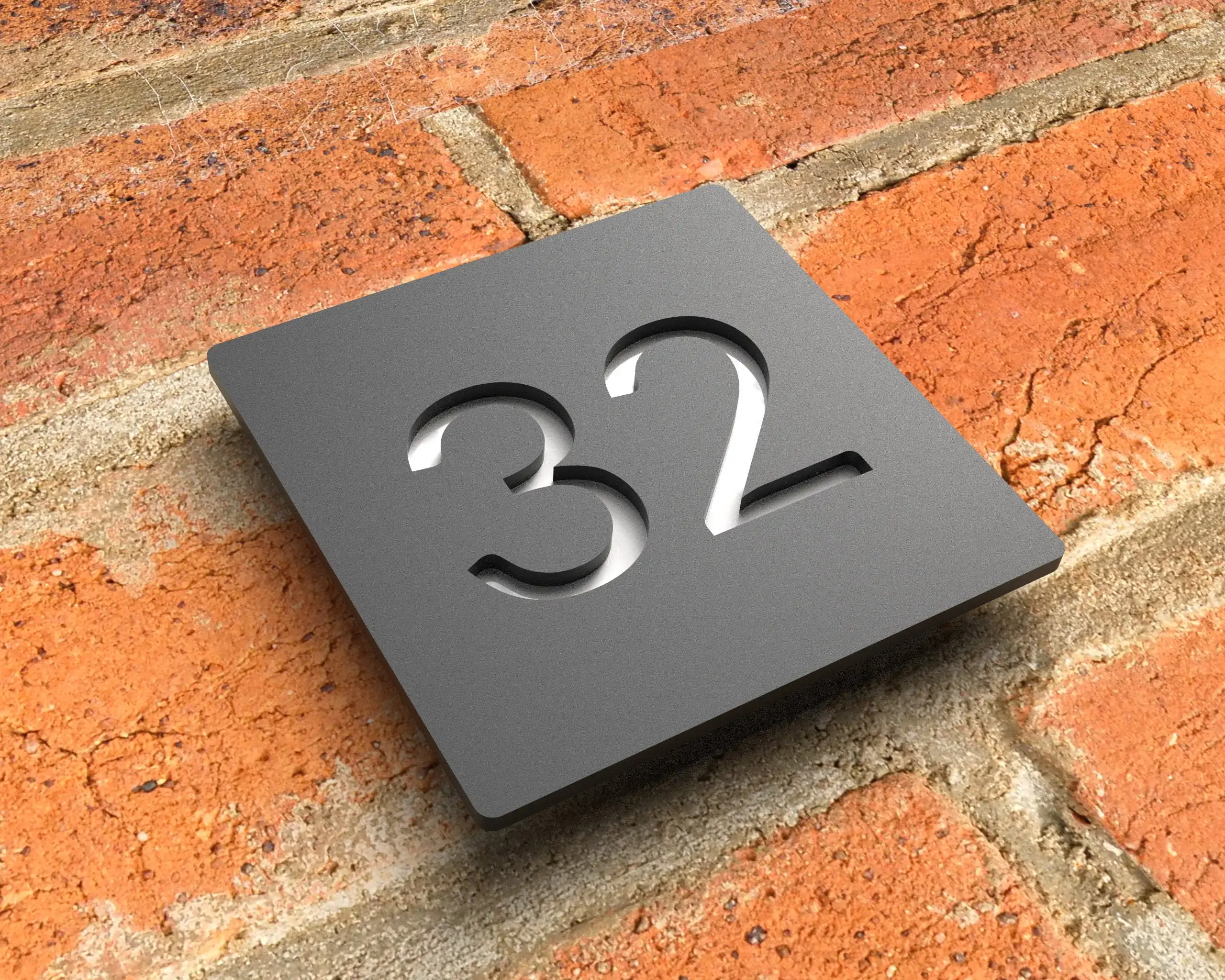 

Big Size Private Custom Modern Anthracite Grey House Numbers Matt Grey Acrylic House Numbers Bespoke Address Sign Plaque