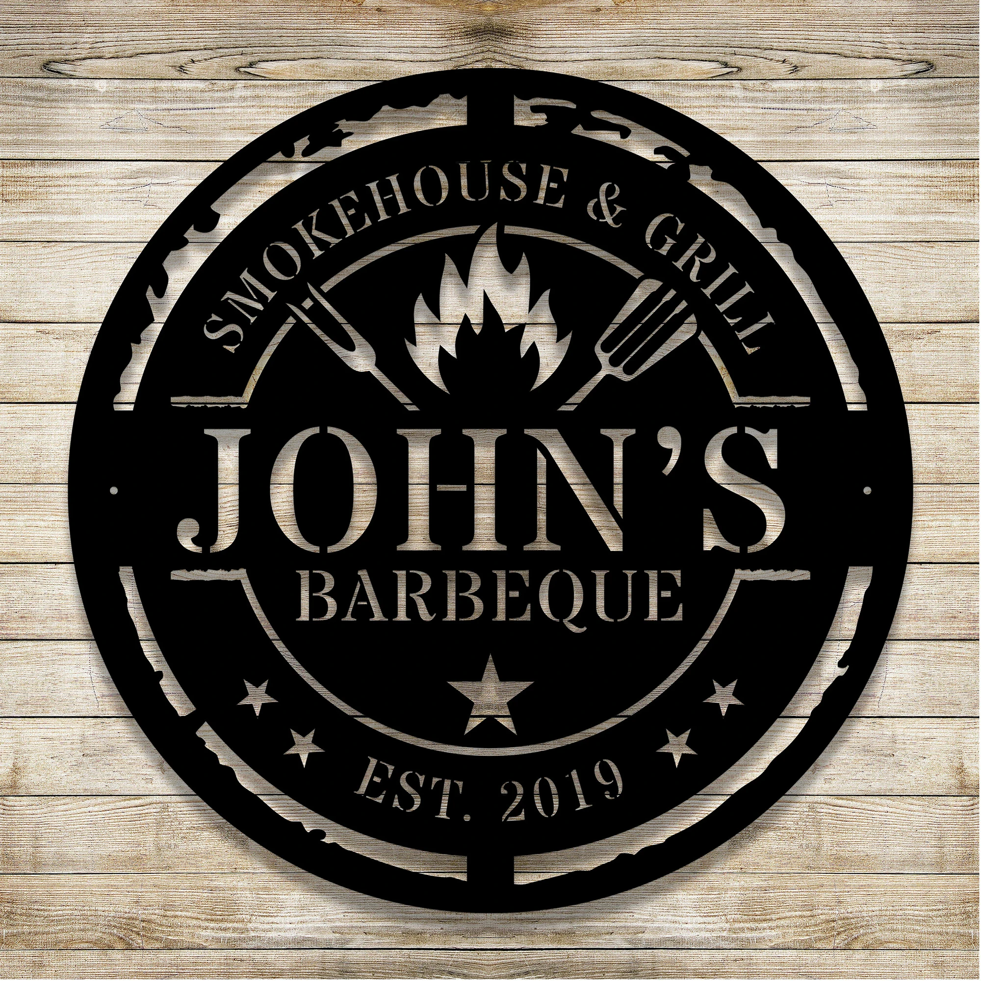 Custom Metal BBQ Sign Personalized Metal Grilling Sign Outdoor Metal Sign Barbecue Sign Custom Grilling Sign Pitmaster Sign