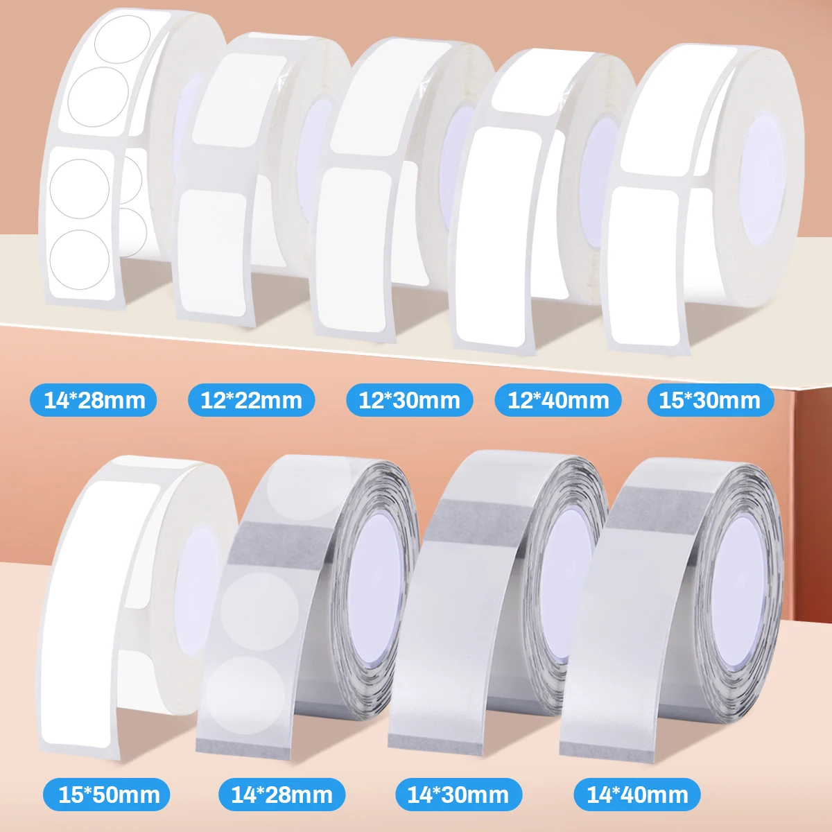 

9 styles Thermal Label Printing Stickers, For Home & Shopping Mall Price Tags, Compatible With P12/P11/P15/M1 Label Printers