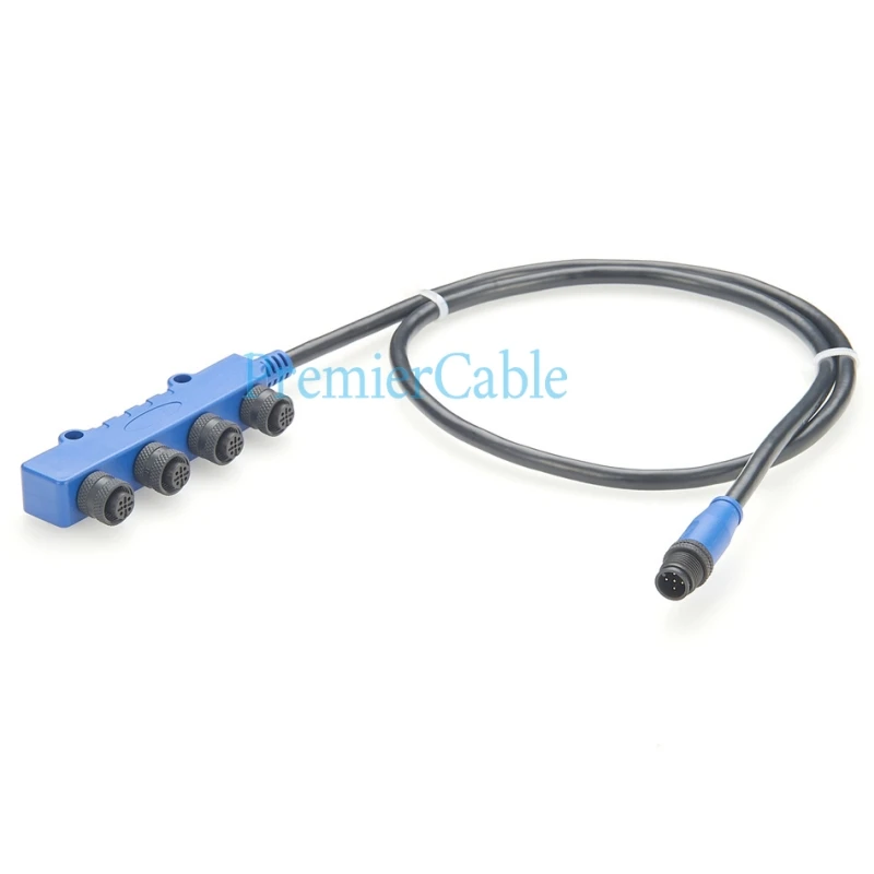 NMEA2000 M12 Mehrfach-4-Wege-Splitter IP67 Micro-C Drop-Kabel Marine-Bootskabel für CAN-Bus CANOpen Devicenet Sensor-Aktuator – Detail 3