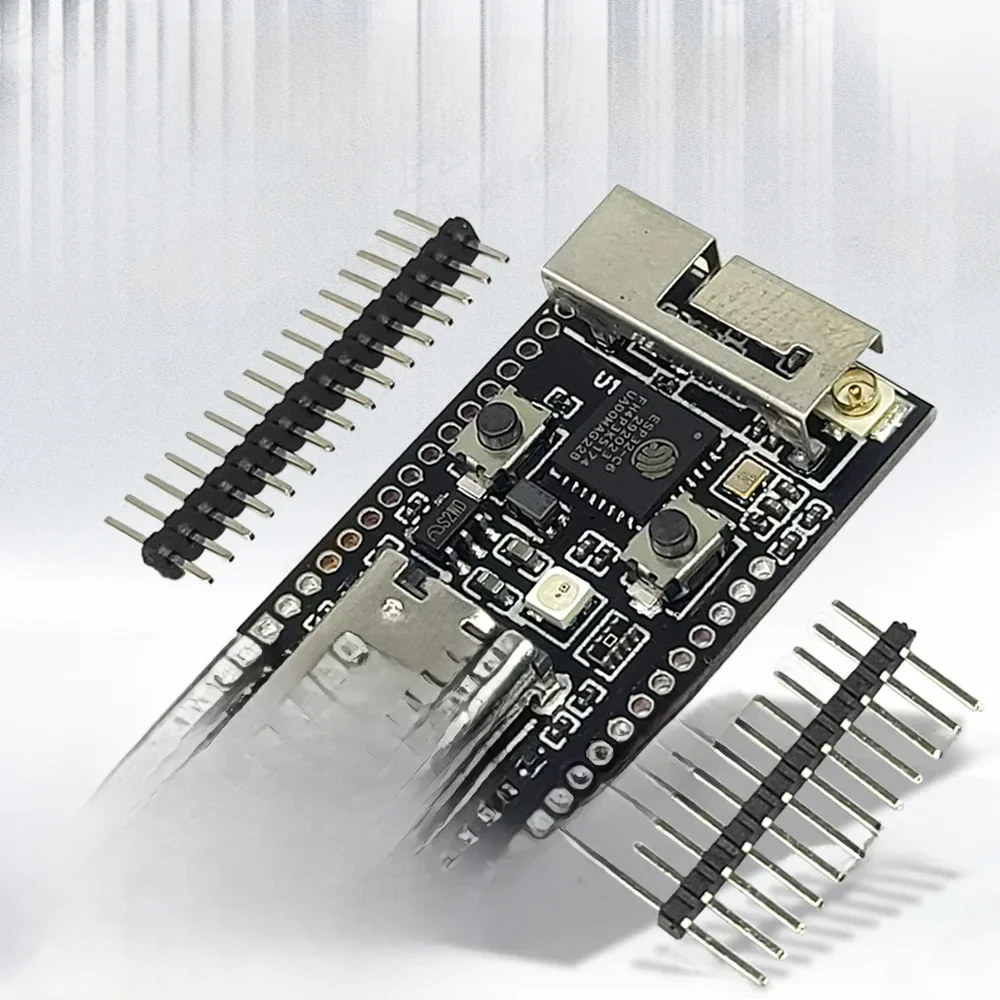 Płytka rozwojowa Wifi6 ESP32C6 z oscylatorem kwarcowym, diodą RGB LED, pamięcią FLASH 4MB, niskim poborem mocy, 32-bitowym procesorem RISC-V, modułem ESP32-C6 N4 BT Wifi. — zdjęcie produktu 7