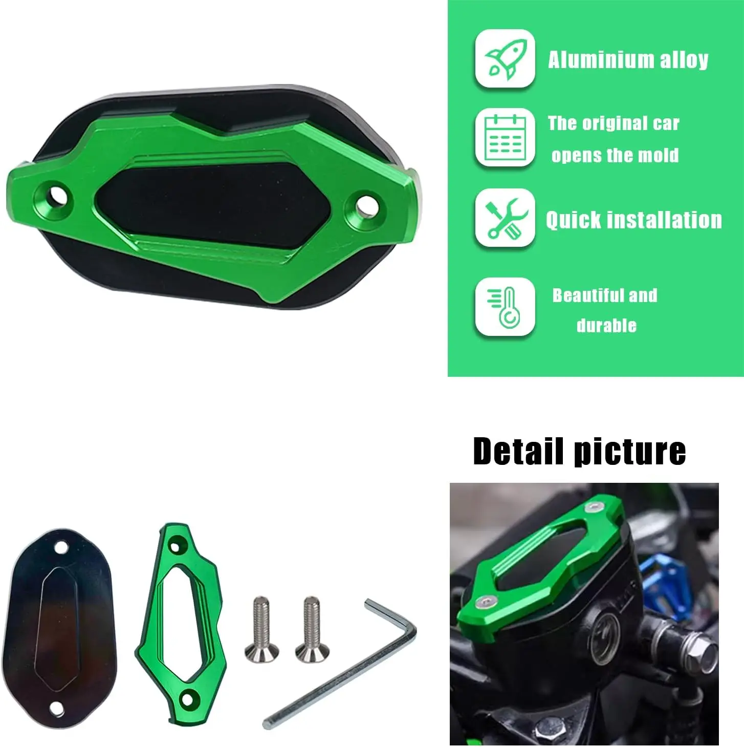 Korek wlewu oleju motocyklowego pasuje do motocykla Ninja 400 CNC aluminiowy przedni korek zbiornika płynu hamulcowego sprzęgła pokrywa zbiornika