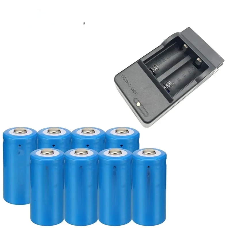 16340 Bateria CR123A 3.7V 1500mAh Akumulatorowe baterie litowo-jonowe do latarki LED, podróżna ładowarka ścienna do baterii CR123A 16340 — zdjęcie produktu 7