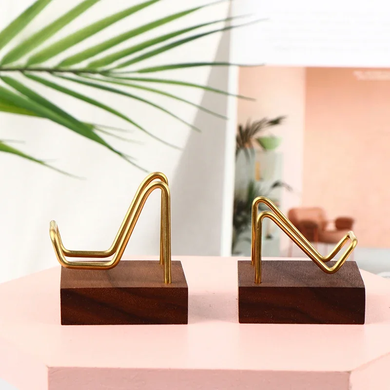 Metal Arm Mineral Stand Display Holder Rack Wood Support Base For Crystal Minerals Ores Agate Rocks For Home Office Show Room