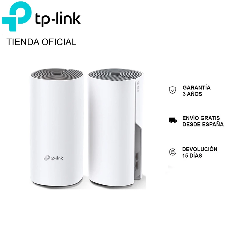 WiFi system Mesh TP-LINK Deco E4 (Pack 2), wifi repeater, 2.4GHz (300Mbps), 5GHz (867Mbps), dual band AC 1200Mbps