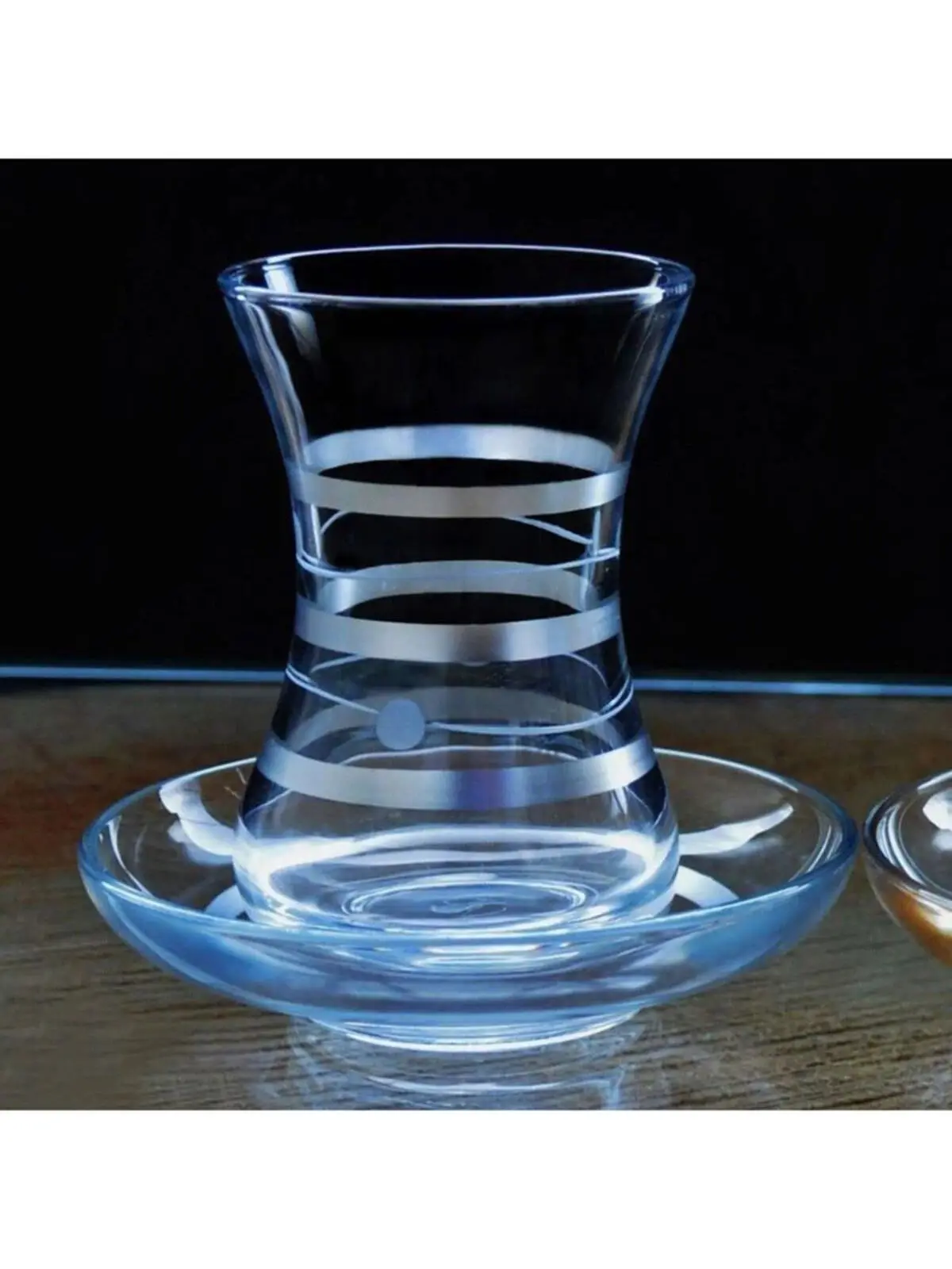 Turkish Tea cup Set Slim Waisted Planetary Platinum 12 Parça 6 Personality Tea Takımı Tea Coffee Cups and Saucers