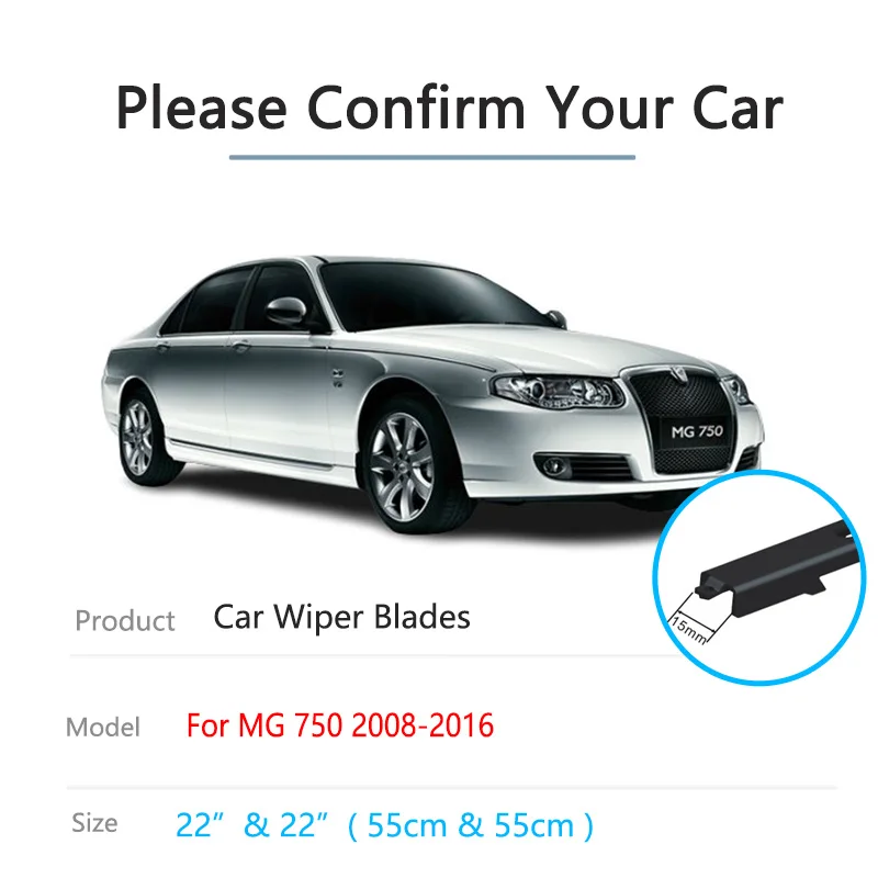 For MG 750 Roewe 2008 2009 2010 2011 2012 2013 2014 2015 2016  Car Wiper Replacement Cleaning Windshield Windscreen High Quality