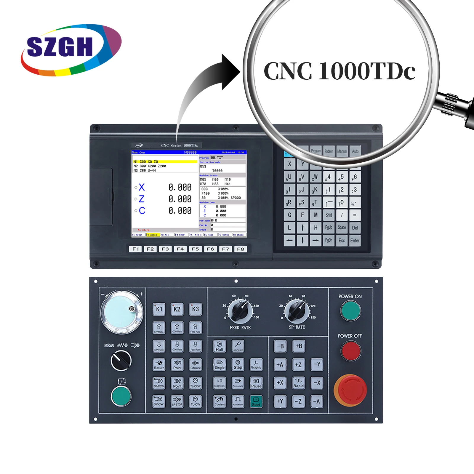 

High-performance 5 Axis CNC Lathe Controller new CNC1000TDc-5 with C panel