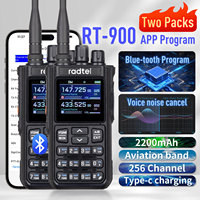 2pcs Radtel RT-900 8W Full band Ham Radio Walkie Talkie 256CH Air Band Two Way Radio Station Aviation NOAA Police Marine River