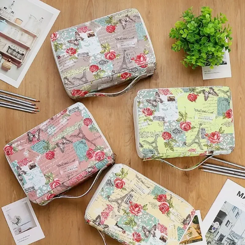 

Сумка для хранения профессиональных художественных принадлежностей — 3 кармана на молнии, 120 слотов для ручек, прочная ткань Оксфорд, конструкция портативной ручки, подходит для художников, студентов, офиса и школы, аксессуары для творческих рабочих мест