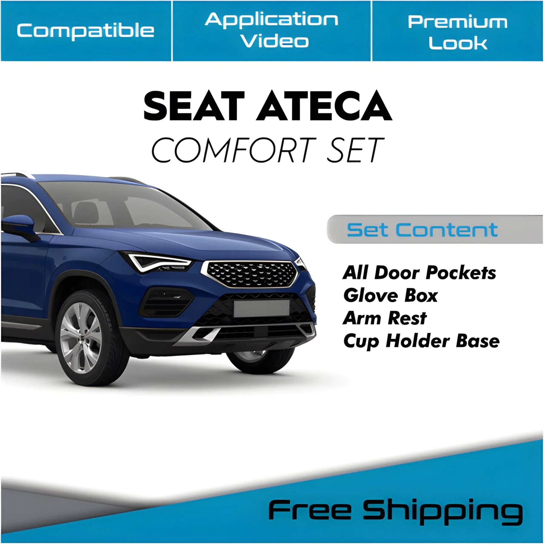 

For Seat ATECA soundproofing, acoustic insulated car vibration, acoustic foam, soundproof, noise muffler for cars