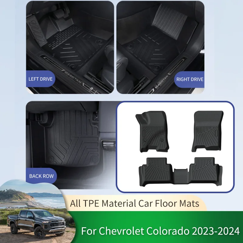 for Chevrolet Colorado GMC Canyon 2023 2024 Full Surround Car Waterproof Non-slip Floor Mats Protective Liner Foot Pad Carpet