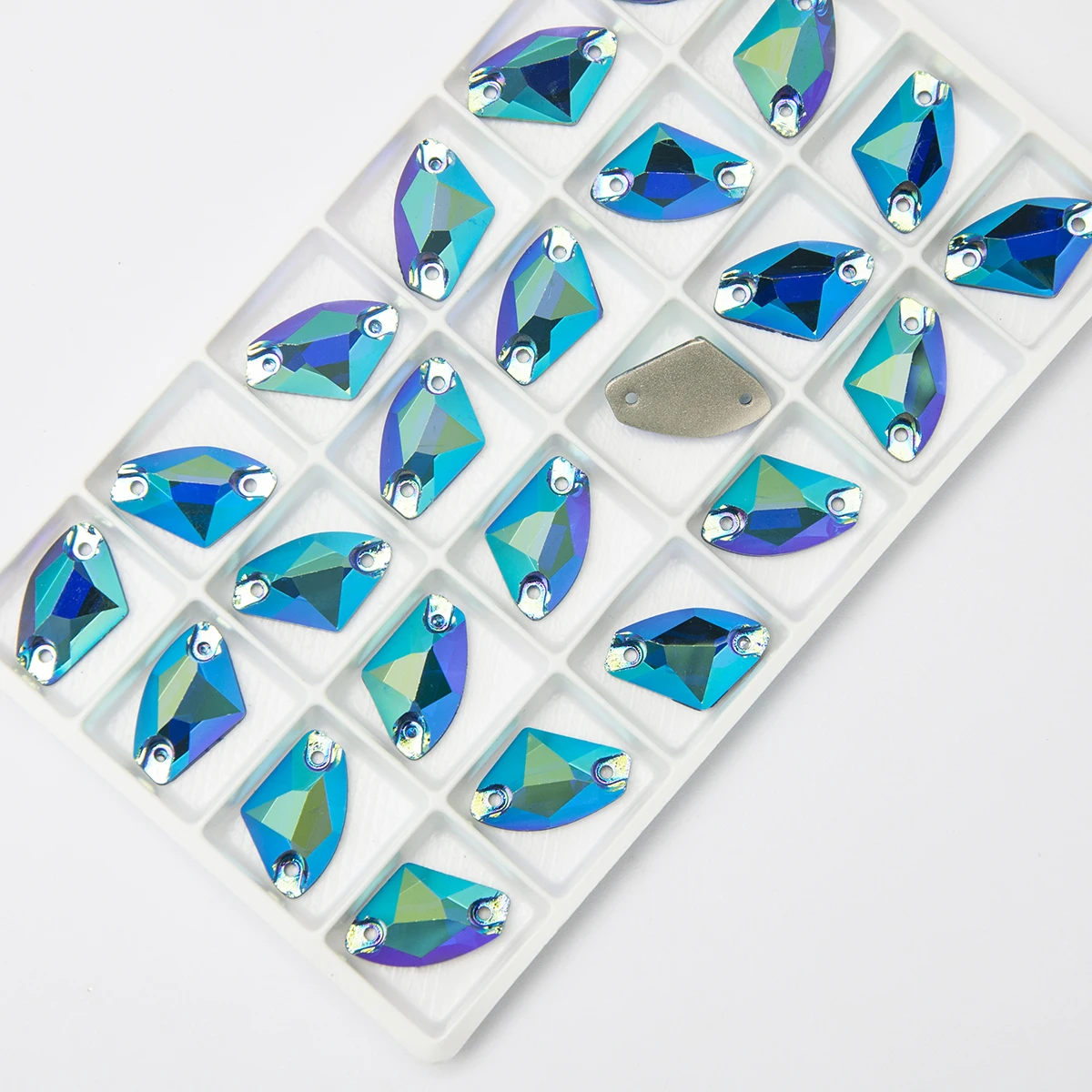 YANRUO 3256 Galactic 9x14mm AB-beschichtete Aufnähsteine 96 Stück DIY Trikot-Edelsteine für Handarbeiten, Applikationen und Kleiderherstellung – Detail 4