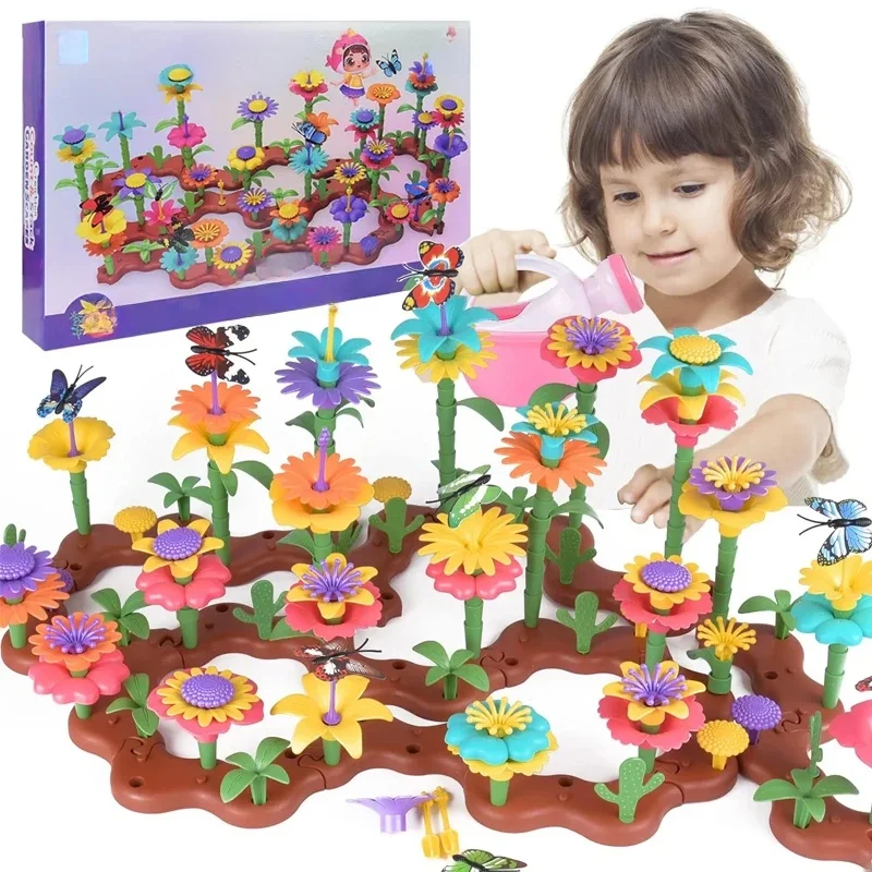 New Grow Their Imagination with STEM Educational Flower Garden Building Toy - Perfect Gift for 3-7 Year Old Boys & Girls!